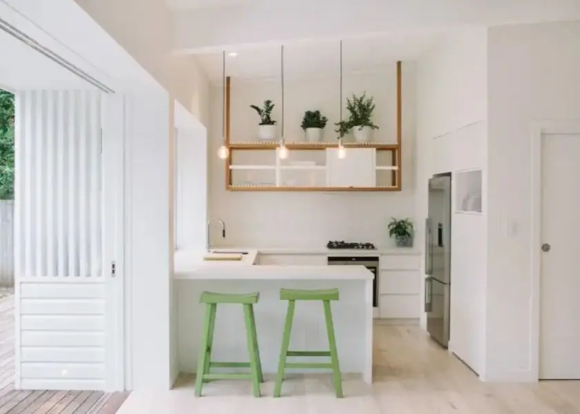 Mini Bar Dapur Keramik Putih Minimalis